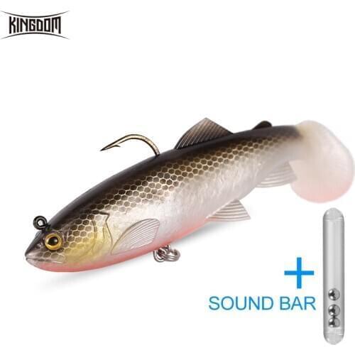 Kingdom 1PCS Silicone Bait Soft Baits Wobblers 120mm 38g Sinking Action PVC Material Fishing Lure Artificial Bait Pike Lure