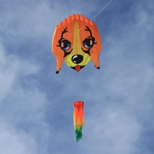 3M orange Beagles Dog kite soft inflatable show animal kite for audlts outdoor fun toys