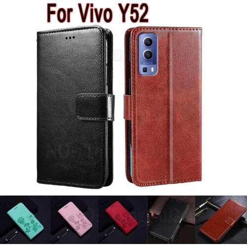 Case For Vivo Y52 Cover Etui Flip Wallet Stand Leather Book Funda On Vivo Y 52 V2053 Case Magnetic Card Phone Hoesje Capa Coque