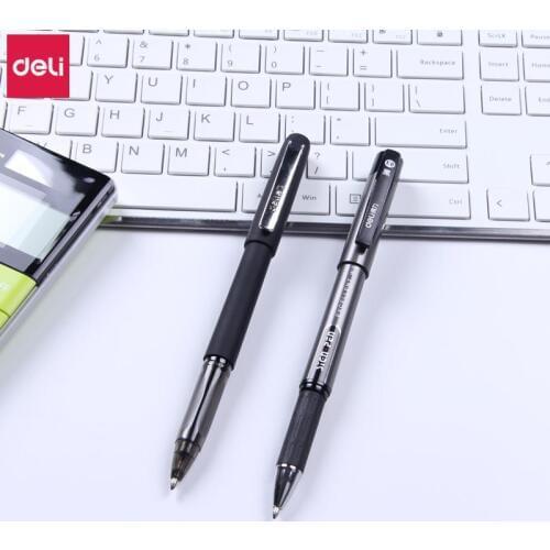 Deli black ink gel pens 48pcs 1.0mm business signature pen kawaii school supplies office stationery student writing ink pen gift