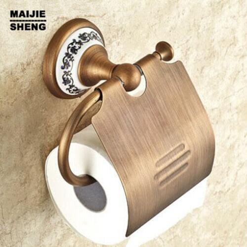 European toilet paper box toilet accessories Paper plane All copper paper towel rack Archaize paper holder