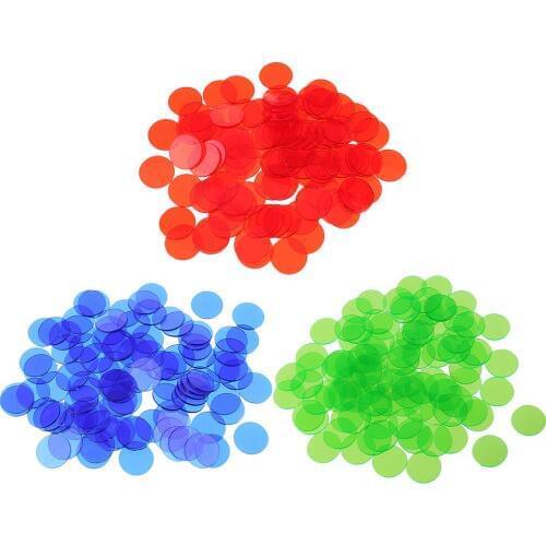 300Pcs 19mm Bingo Chips Markers For Bingo Game Poker Cards Kids Counters Toys Christmas Gift