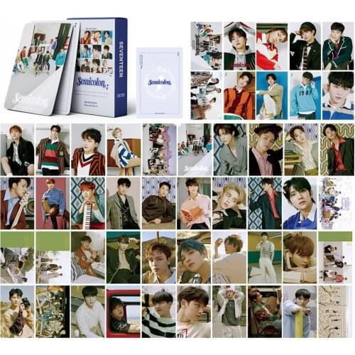 K-pop 54Pcs/Set Seventeen NEW Album Semicolon Poster Lomo Cards Fashion Photo Postcard Kawaii Stationery Gift
