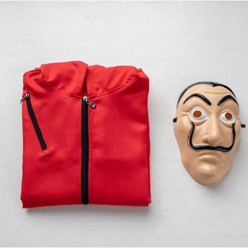 Salvador Dali La Casa De Papel Costume & Face Mask Cosplay The House of Paper Role Playing Party Adult Cosplay Money Heist S-XXL