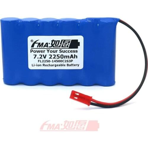 Li-ion 7.2V 2250mAh Battery for Racing Car Model Vehicle Exit Light 14500C2S3PB