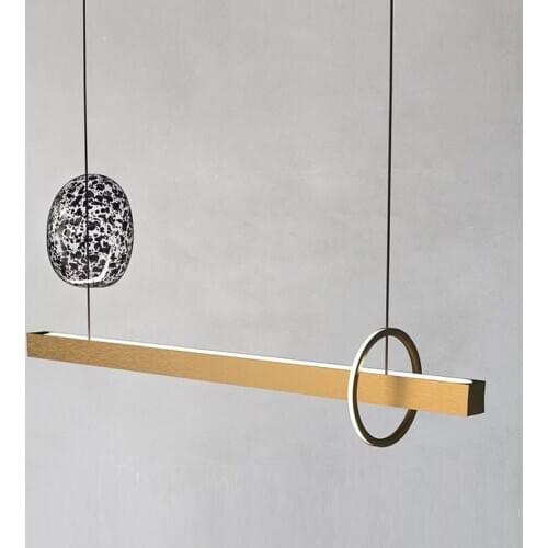 Postmodern minimalist long chandelier, artistic personality, bar, restaurant, study room, creative chandelier