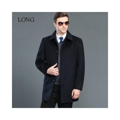 Winter Jacket Wool Coat Men Parka 2918 New Short Turn Down Collar Cashmere Coat Manteau Homme Male 3XL Outwear LX777