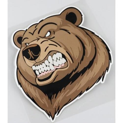 LLY-1294 Car Sticker Interesting Bear Animal Decal PVC Auto Motorcycle Decoration Waterproof Sunscreen Personality Decals Decor