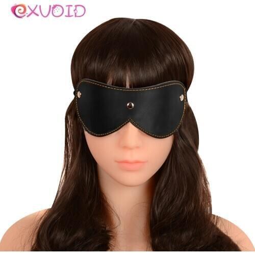 EXVOID Eye Patch Blindfold Masquerade Supplies SM Bondage Sex Toys For Women Flirting Adult Products Cosplay Leather Eye Mask