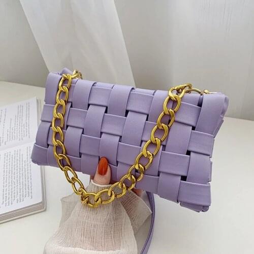 Weave Handbag New PU Leather Crossbody Bags For Beautiful Women 2021 Trend Female Branded Shoulder Handbags And Purses