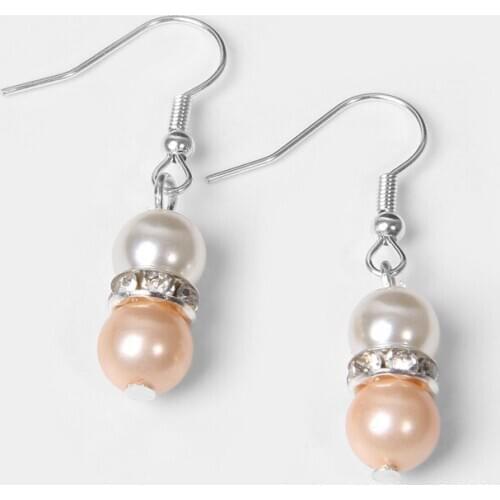 Shell Drop Earrings Pink Natural Pearl Shell Rhinestone Jewelry For Women Wedding Bridal Green Dangler Gray Eardrop Felmale Gift