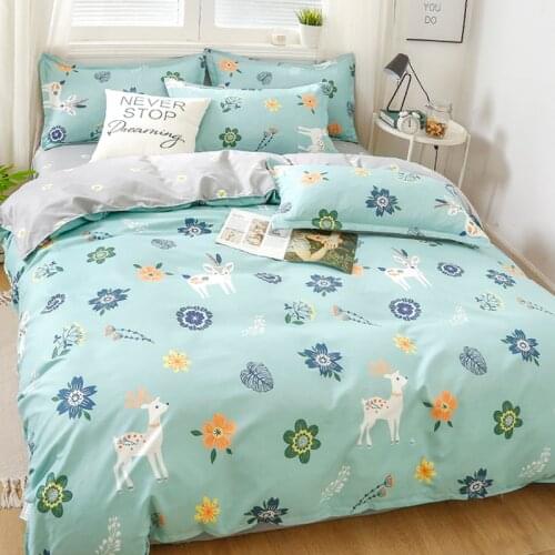 Cute Bedding Set Bed Linen 220x240 Complete Double Bed...covers 2-seater Beds Single Bed Sheets Nordic Cover for