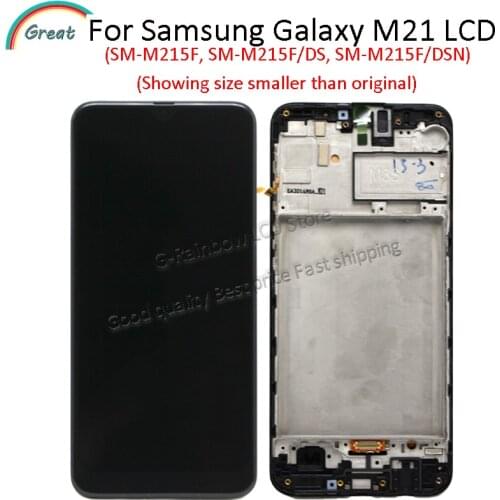 TFT For Samsung Galaxy m21 M215 LCD Display touch Screen Digitizer with frame Incell For Samsung m215 LCD