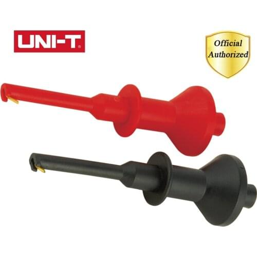 UNI-T UT-C01 Multimeter Wire Lead Test Hook type test clamp Extension Hook Probe Testing Clip 4mm Aperture Direct Plug-in 1 Pair