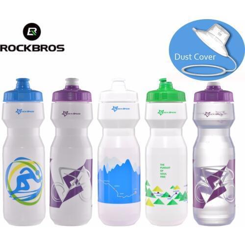 ROCKBROS Cycling Bike Water Bottle 750 ML Bicycle Portable Kettle Water Bottle Plastic Outdoor Sports Mountain Bike Drinkware
