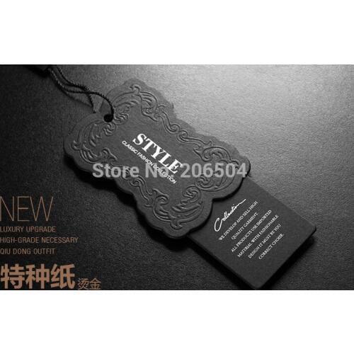 High grade tags hang tags coated paper chrome paper 500pcs DPM004