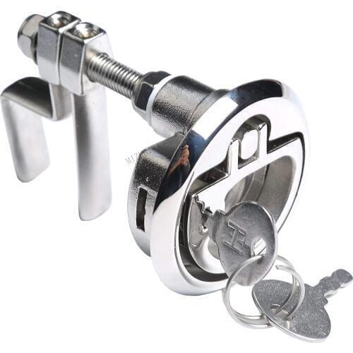 Cam Latch Boat Latch Locking Style with Keys Marine Grade Boat Latch Pull Stainless Steel 316 for Flush Cabinet