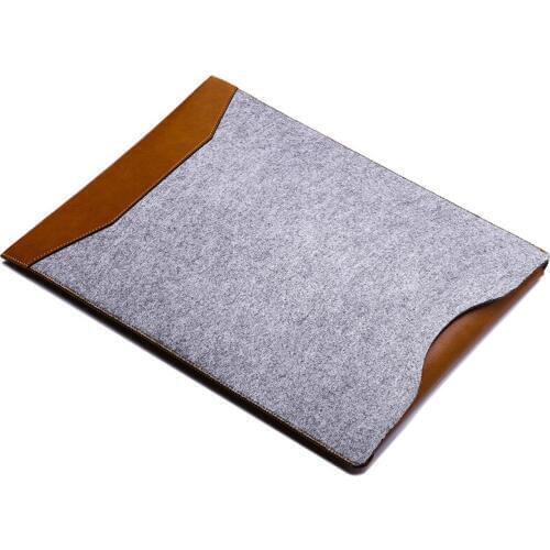 XSKN Ultrabook Bag Microfiber PU Leather with Wool Felt Protective Notebook Carrying Case for Macbook Pro 2017 Sleeve Cover