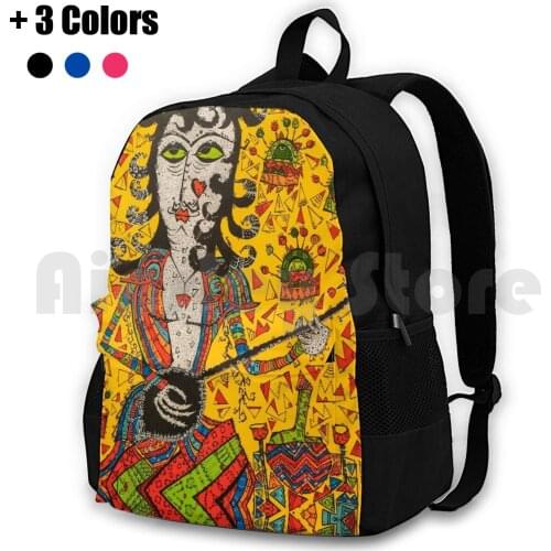 A Woman With Green Eyes By Tara Mokhtari Outdoor Hiking Backpack Waterproof Camping Travel Womens Color Pattern Texture