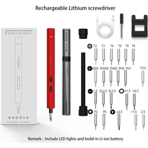 1 Set Mini Electric Screwdriver Drill Portable Cordless Power Screw Driver Kit 22 Screwdriver Bits Set for Small Devices Digital