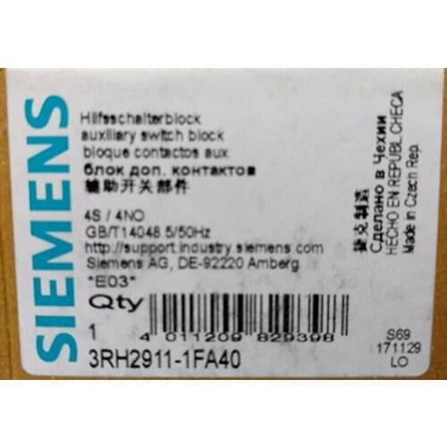 ** 1PC NEW SIEMENS 3RH2911-1FA40 free shipping