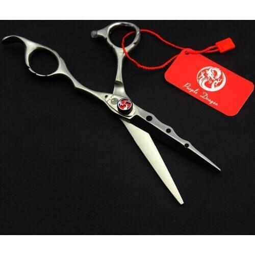 531# 6'' Brand Purple Dragon Professional Hairdressing Scissors With Bag 440C Home & Salon Barbers Cutting Scissors Hair Shears