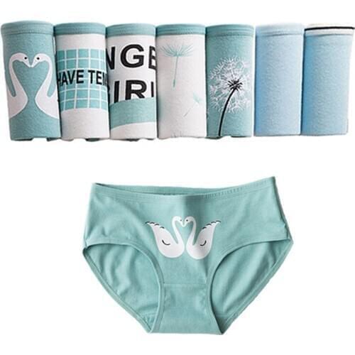 7Pcs/Lot Panties For Women Cotton Underwear Sexy lingeries Cute Lady Breathable Underpants Briefs Intimates Underpants