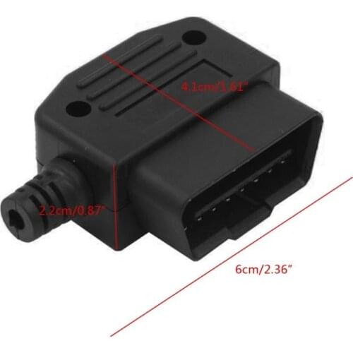 Car Auto OBD2 16 Pin Male Connector Plug Universal Car Diagnostic Tool Adapter