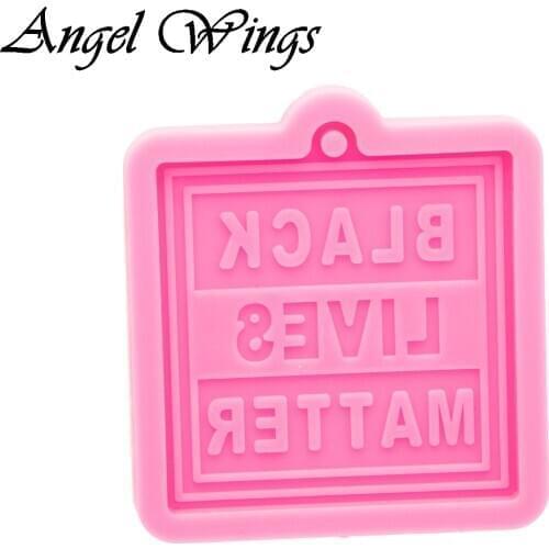 Shiny Resin Black Lives matter Mould, Silicone Molds For Keychain , Clay Molds , DIY Resin Epoxy Mold , Not sticky DY0808