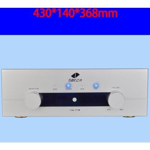 KYYSLB 430*140*368mm AMP--140C Large Amplifier Chassis Box House DIY Enclosure with Feet Knob Switch Amplifier Case Shell