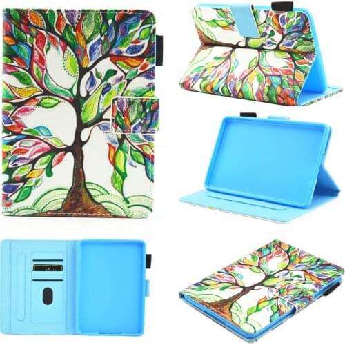 Print Flip TPU Leather Magnet Coque Cover Capa Card Stand Funda Case For Amazon Kindle Paperwhite 1 2 Paperwhite 3 + Film + Pen