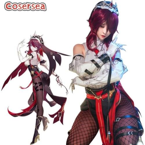 Cosersea Game Genshin Impact Rosaria Cheongsam Cosplay Costume For Women Outfit Halloween Full Set