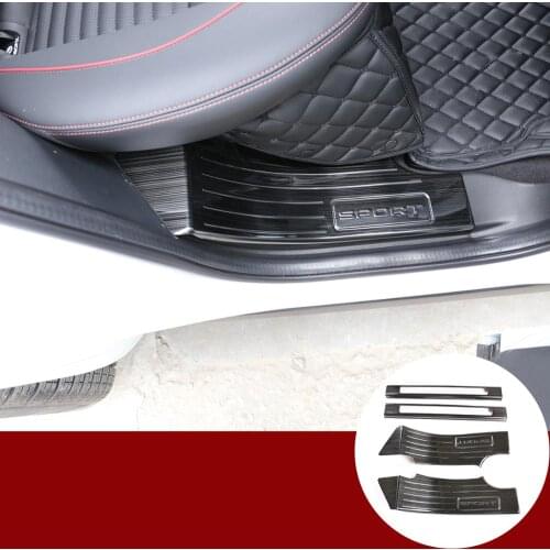 For Discovery Sport 2020 stainless steel black threshold anti-scraper protective cover trim panel automotive accessories