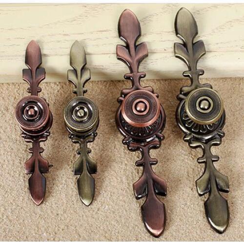 European Red Bronze Furniture Hardware Handles Kitchen Cabinets Small Door Knob Drawer Wardrobe Cupboard Shoe Closet Pull Handle