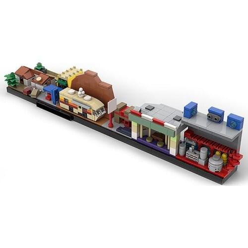 City Skyline Street View Old Club Model Back to the Better Future Architecture Breaking Bad Buildings Blocks Toy Child Kids Gift