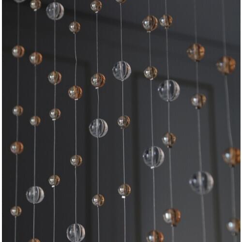 Crystal glass bead curtain ornaments interior fashion home partition decoration handmade production wedding supplies