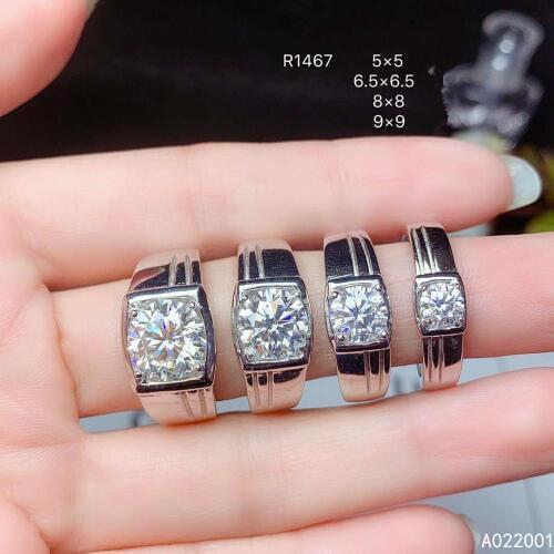 KJJEAXCMY fine jewelry Mosang Diamond 925 sterling silver new men ring support test popular