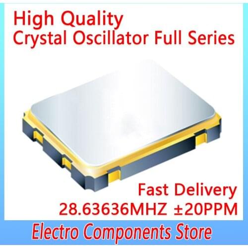 4Pin 2520 28.63636MHZ 1.8V ±20PPM SMD Quartz Crystal Oscillator 2.5*2.0mm SMD Chip Active Crystal Oscillator OSC 28.63636M