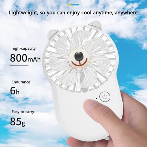 Mini Electric Handheld Fan Portable USB Rechargeable Fans Student Dormitory Home Summer Radiator Outdoor Travel Mini Air Cooler