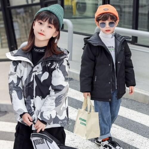 Fashion girls winter coat down jacket for boys clothes 3-14 y childrens clothing thicken outerwear & coats parka kids snowsuit