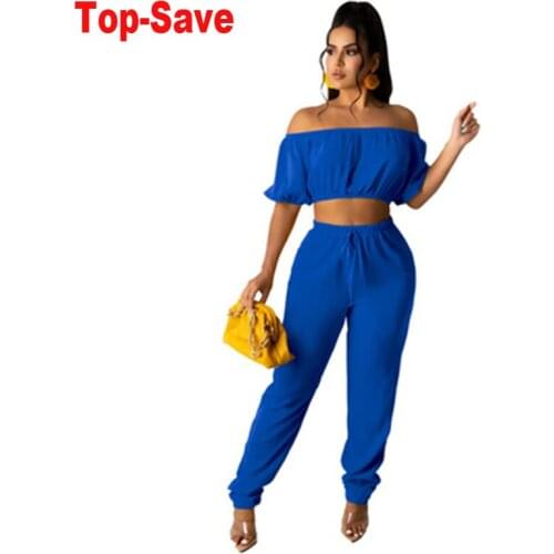 Off The Shoulder Fashion Elegant Women Two Piece Set Casual Sleeveless Pants Plus Size Bandage Birthday Outfits Dropshipping 2XL