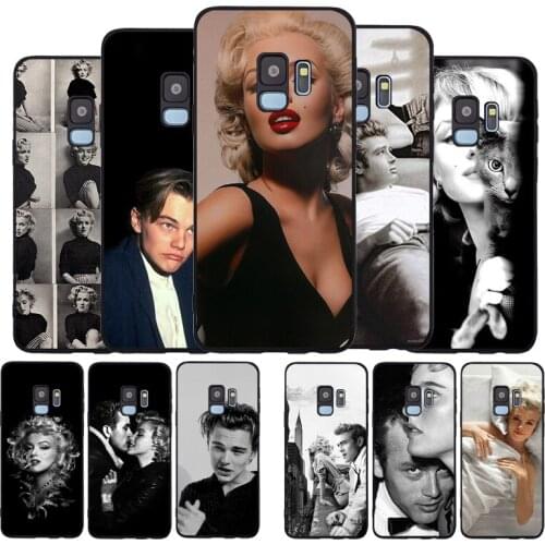 James Dean And Marilyn Monroe Black TPU Silicone Soft Phone Case For Samsung Galaxy S20 S10 S9 S8 Plus Lite NOTE 10 9 8 S7 EDGE