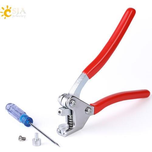 CSJA Red Plastic Coated Handle Lead Seal Sealing Pliers Steel Calipers Plier Stamping Jewelry Marking Tool Set Screwdriver F475