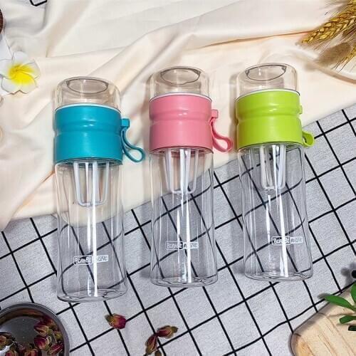 New Outdoor Large-capacity Sports Cup Plastic Water Bottle Mountaineering Riding Special with Filter Tea Drop Shipping