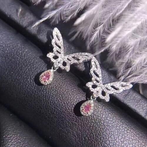 2021 New Trendy Butterfly 925 Sterling Silver Earrings for Women Anniversary Gift Jewelry Wholesale E6576
