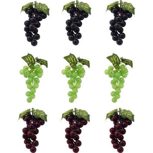 New 9PC Artificial Grapes, Artificial Grapes, Mini Grape Clusters, Hanging Decorations, Wedding Fruit Wine Decorations