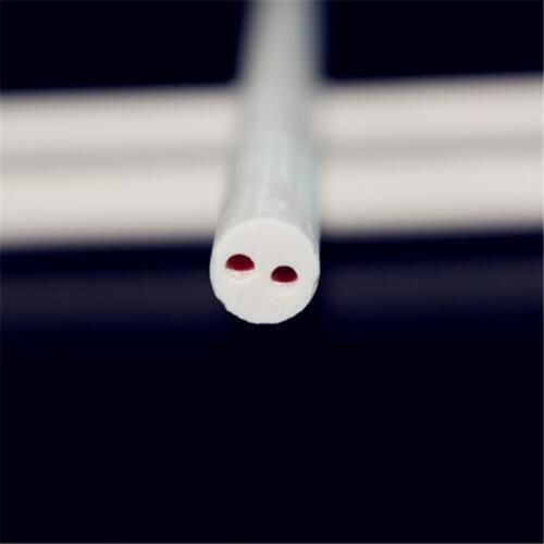 OD*ID*Length=8*2mm*100mm / 2 bores insulators / good thermostability / insulation / ceramic tube