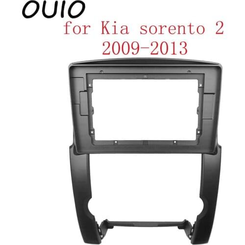 OUIO 10.1 inch car dashboard Double Din DVD frame decoration kit dashboard panel suitable for Kia sorento 2 2009-2013 frame