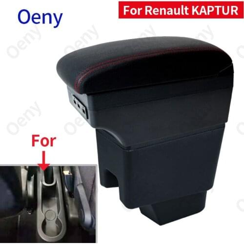 For Renault Kaptur Armrest KAPTUR Retrofit parts dedicated Car Armrest box Center Storage box car accessories Interior with 3USB