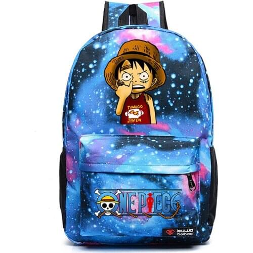 Casual Backpack Anime One Piece Schoolbag Canvas Packsack High Quality Teenger Unisex Student Travel Laptop Bag